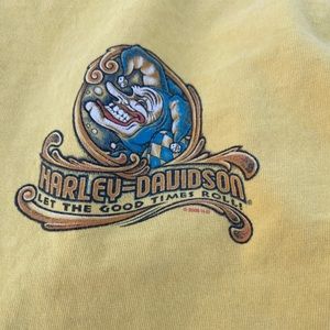 Harley Davidson longe sleeve shirt. Used, normal wear. See pics for details.